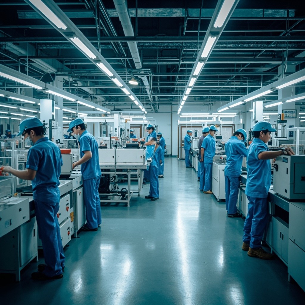 Lekas production floor with multiple packaging lines